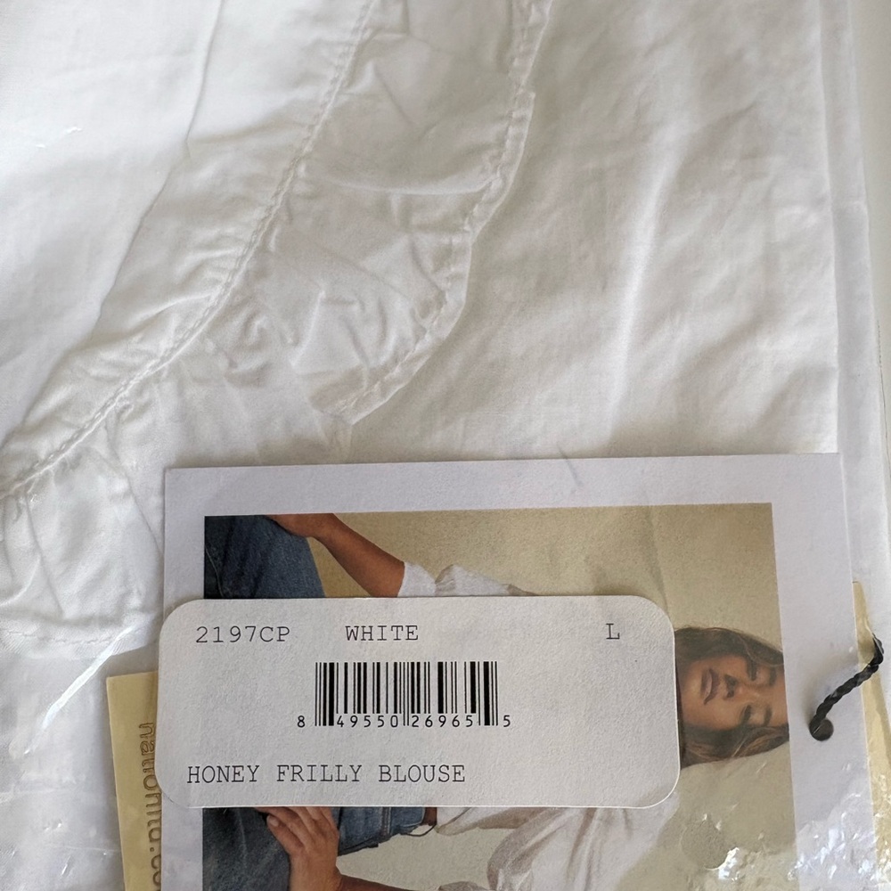 Nation Ltd - White Ruffled Blouse - Picture 2 of 5
